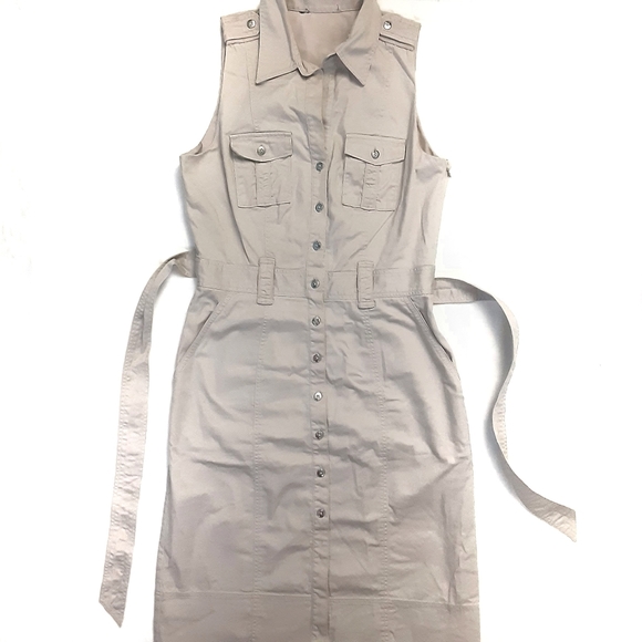 White House Black Market Dresses & Skirts - White House Black Market Khaki Casual Dress
